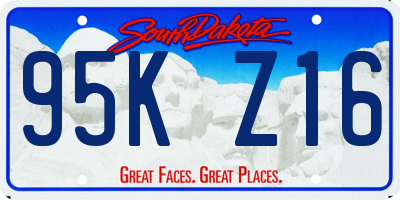 SD license plate 95KZ16