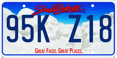 SD license plate 95KZ18