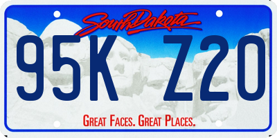 SD license plate 95KZ20
