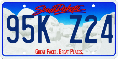 SD license plate 95KZ24