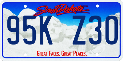 SD license plate 95KZ30