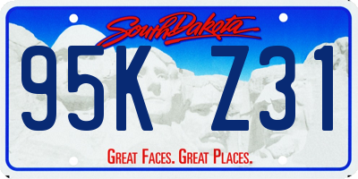 SD license plate 95KZ31
