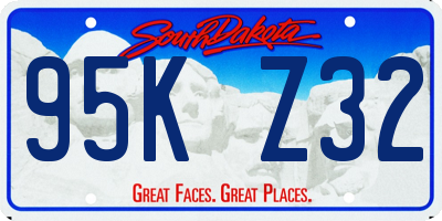 SD license plate 95KZ32