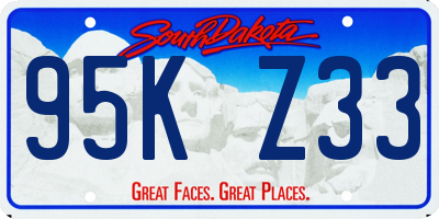 SD license plate 95KZ33