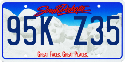 SD license plate 95KZ35