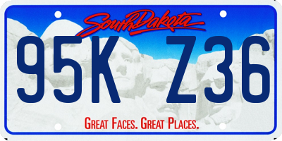 SD license plate 95KZ36