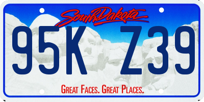 SD license plate 95KZ39
