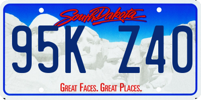 SD license plate 95KZ40
