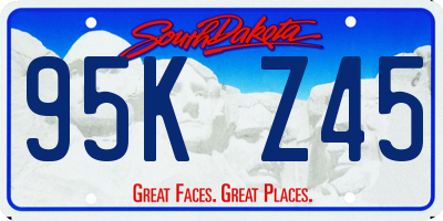 SD license plate 95KZ45