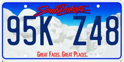 SD license plate 95KZ48