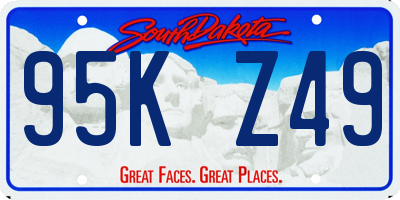 SD license plate 95KZ49