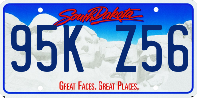 SD license plate 95KZ56