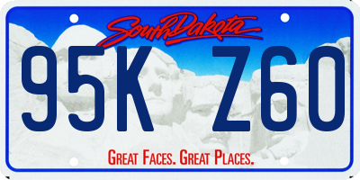SD license plate 95KZ60