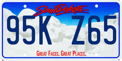 SD license plate 95KZ65