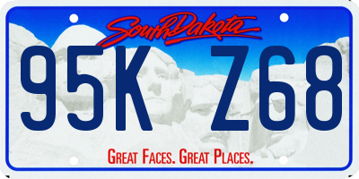 SD license plate 95KZ68