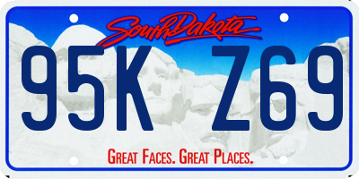 SD license plate 95KZ69