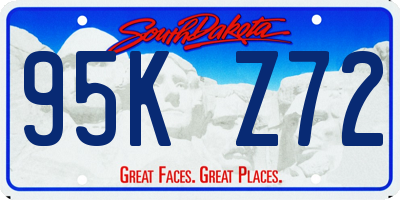 SD license plate 95KZ72
