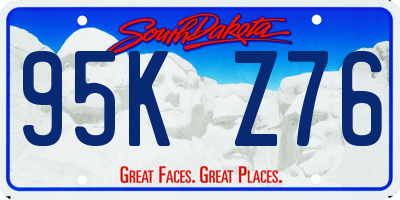 SD license plate 95KZ76