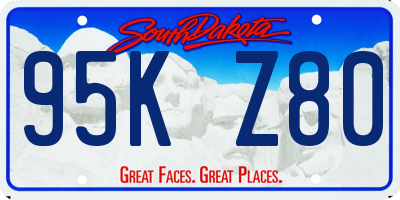 SD license plate 95KZ80