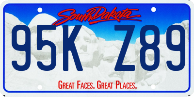 SD license plate 95KZ89