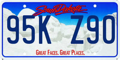 SD license plate 95KZ90
