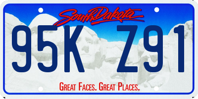 SD license plate 95KZ91