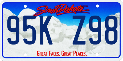 SD license plate 95KZ98