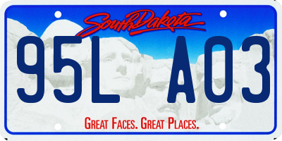 SD license plate 95LA03