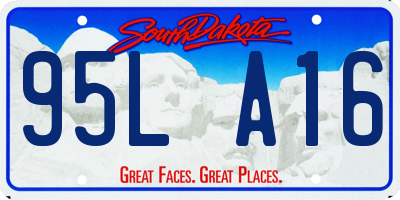 SD license plate 95LA16