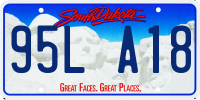 SD license plate 95LA18
