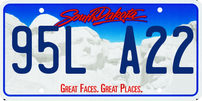 SD license plate 95LA22