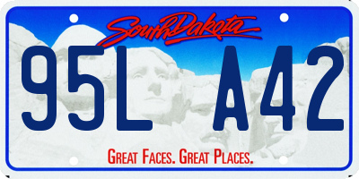 SD license plate 95LA42