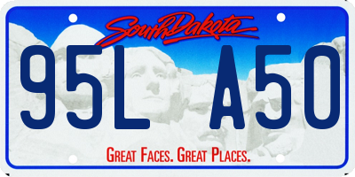 SD license plate 95LA50