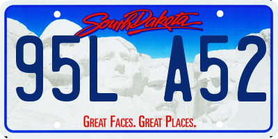 SD license plate 95LA52