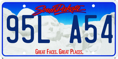 SD license plate 95LA54