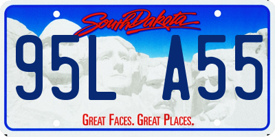SD license plate 95LA55