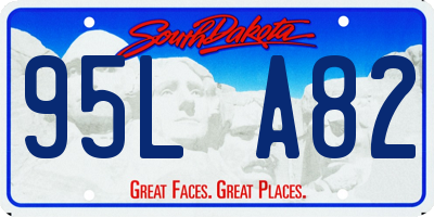 SD license plate 95LA82