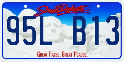 SD license plate 95LB13
