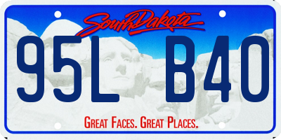SD license plate 95LB40