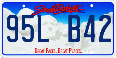 SD license plate 95LB42