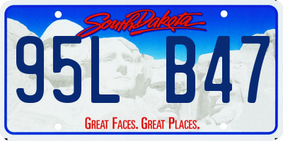 SD license plate 95LB47