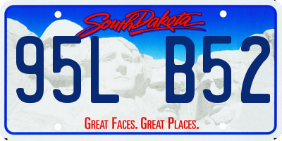SD license plate 95LB52