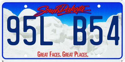 SD license plate 95LB54
