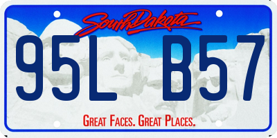 SD license plate 95LB57