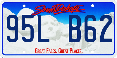 SD license plate 95LB62
