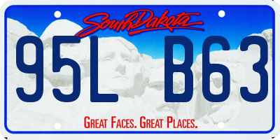 SD license plate 95LB63