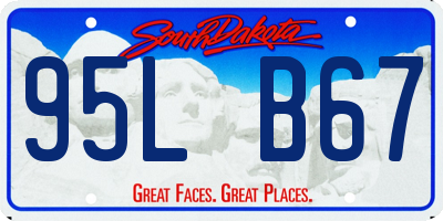 SD license plate 95LB67
