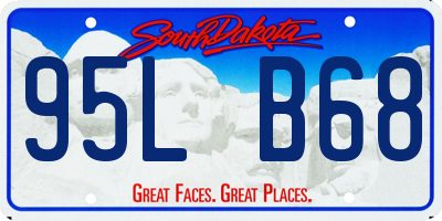SD license plate 95LB68