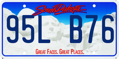 SD license plate 95LB76