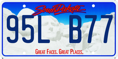 SD license plate 95LB77